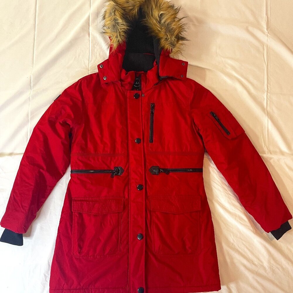 Celsius Premium. Red winter coat for women size M. New without tags.